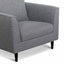 Fabric Armchair - Graphite Grey with Black Leg