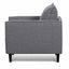 Fabric Armchair - Graphite Grey with Black Leg