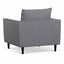 Fabric Armchair - Graphite Grey with Black Leg