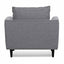 Fabric Armchair - Graphite Grey with Black Leg