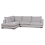 4 Seater Fabric Left Chaise Sofa - Oyster Beige