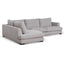 4 Seater Fabric Left Chaise Sofa - Oyster Beige