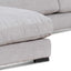 4 Seater Fabric Left Chaise Sofa - Oyster Beige