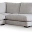 4 Seater Fabric Right Chaise Sofa - Oyster Beige