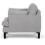 Fabric Armchair - Oyster Beige and Black Leg