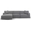 3 Seater Left Chaise Sofa - Noble Grey