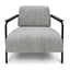 Fabric Armchair - Light Spec Grey with Black Legs