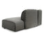 Left Return Modular Fabric Corner Sofa - Graphite Grey