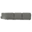 Left Return Modular Fabric Corner Sofa - Graphite Grey
