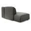 Right Return Modular Fabric Corner Sofa - Graphite Grey