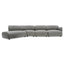 Right Return Modular Fabric Corner Sofa - Graphite Grey