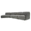 Right Return Modular Fabric Corner Sofa - Graphite Grey