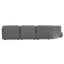 Right Return Modular Fabric Corner Sofa - Graphite Grey