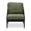 Green Fabric Lounge Chair - Black Frame