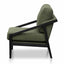 Green Fabric Lounge Chair - Black Frame