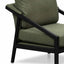 Green Fabric Lounge Chair - Black Frame