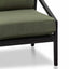 Green Fabric Lounge Chair - Black Frame