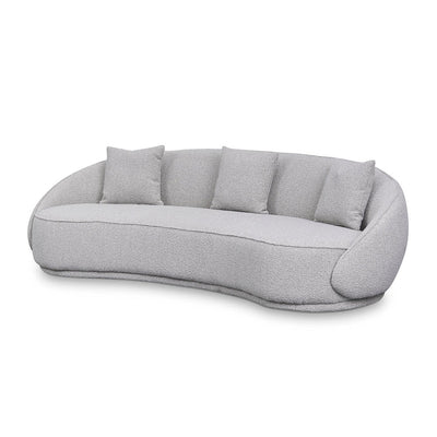 Velvet 4 Seater Sofa - Ash Grey Boucle