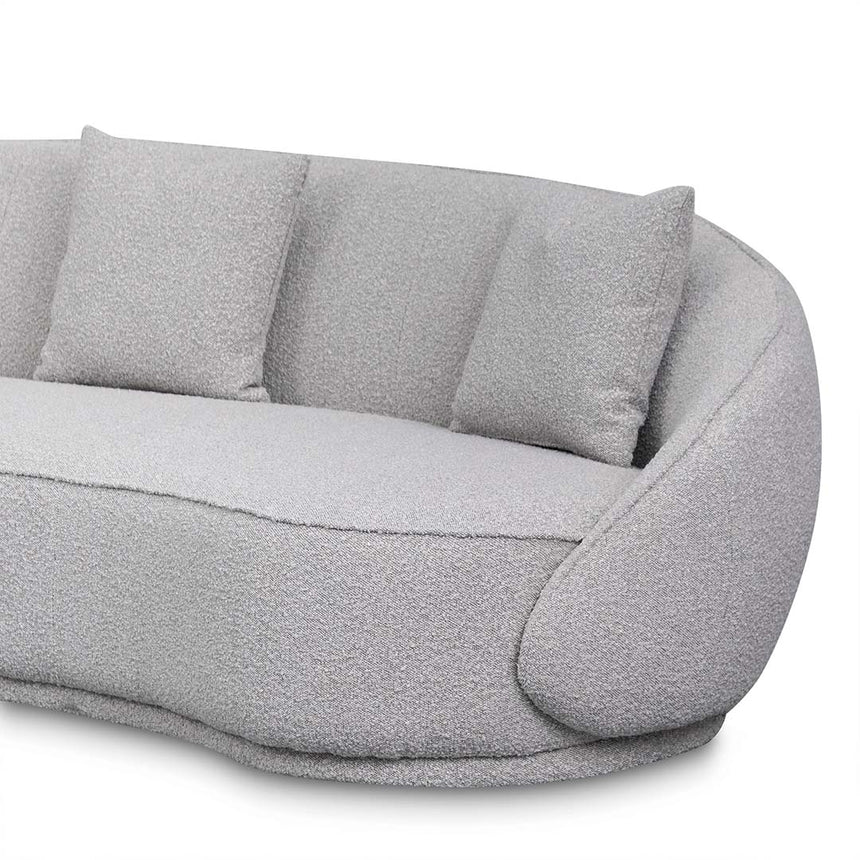 Velvet 4 Seater Sofa - Ash Grey Boucle