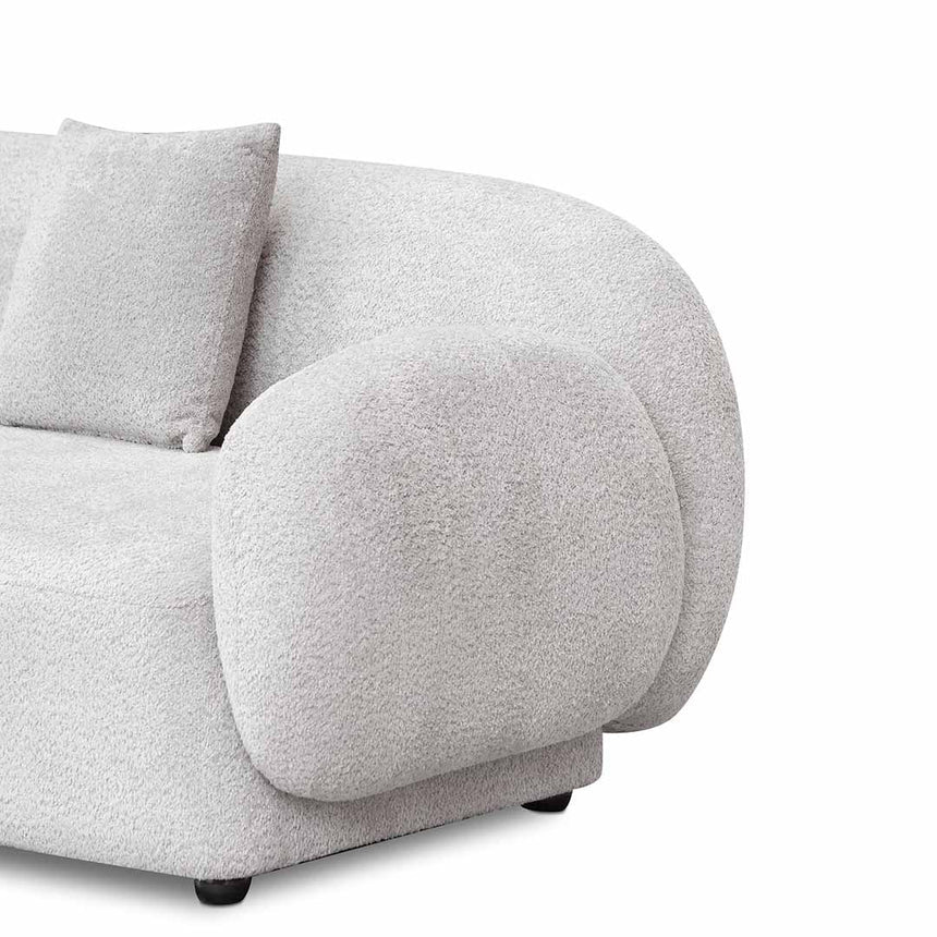 3 Seater Fabric Sofa - Salt White