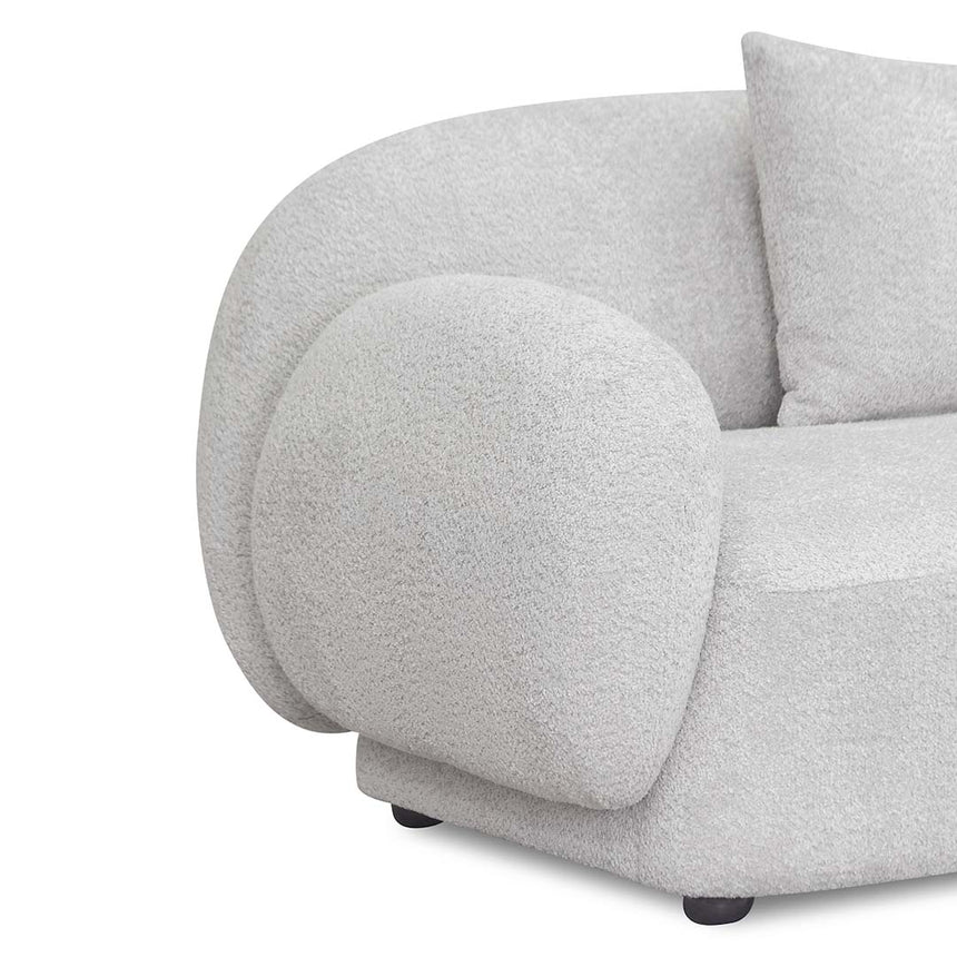 3 Seater Fabric Sofa - Salt White