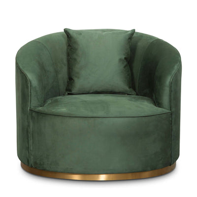 Armchair - Dark Green Velvet