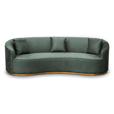 3 Seater Sofa - Dark Green Velvet