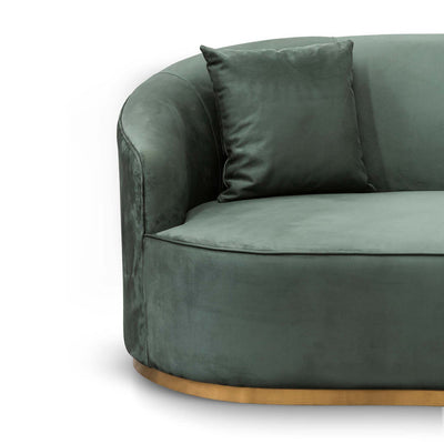 3 Seater Sofa - Dark Green Velvet