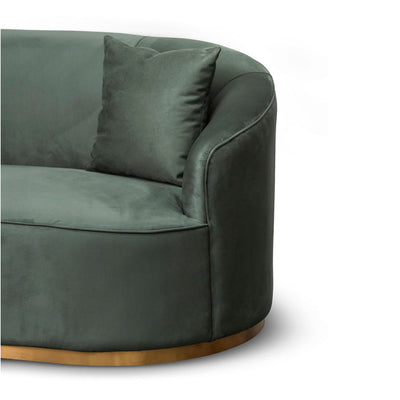 3 Seater Sofa - Dark Green Velvet