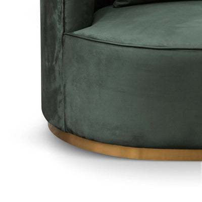 3 Seater Sofa - Dark Green Velvet