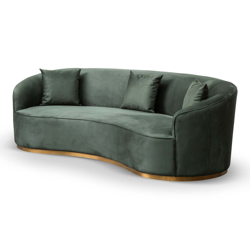 3 Seater Sofa - Dark Green Velvet