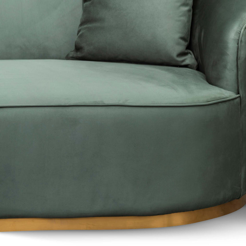 3 Seater Sofa - Dark Green Velvet