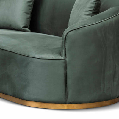 3 Seater Sofa - Dark Green Velvet