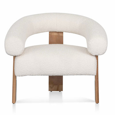 Armchair - Ivory White Boucle