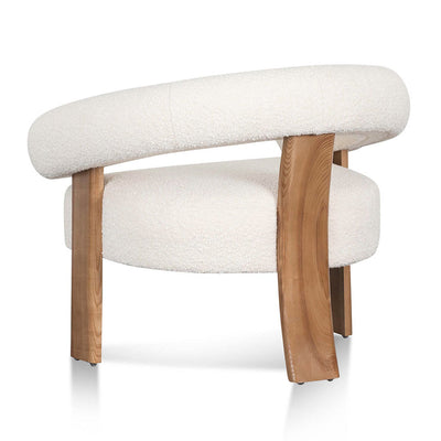 Armchair - Ivory White Boucle