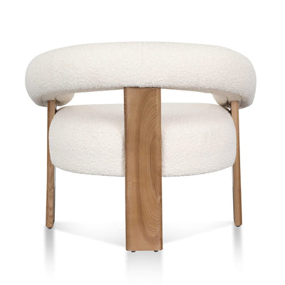 Armchair - Ivory White Boucle