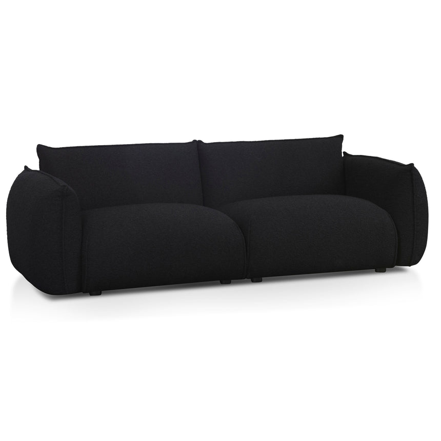 3 Seater Sofa - Black Boucle