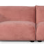 3 Seater Sofa - Blush Pink Velvet With Brass Frame