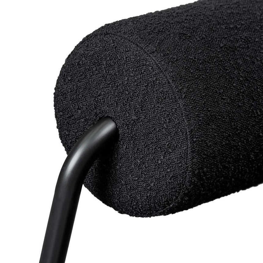 Lounge Chair - Black Boucle