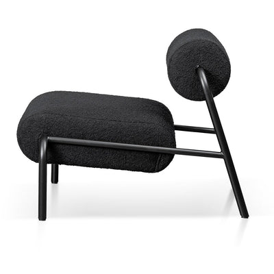 Lounge Chair - Black Boucle