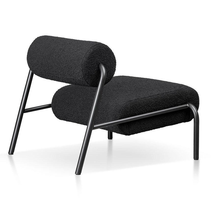 Lounge Chair - Black Boucle