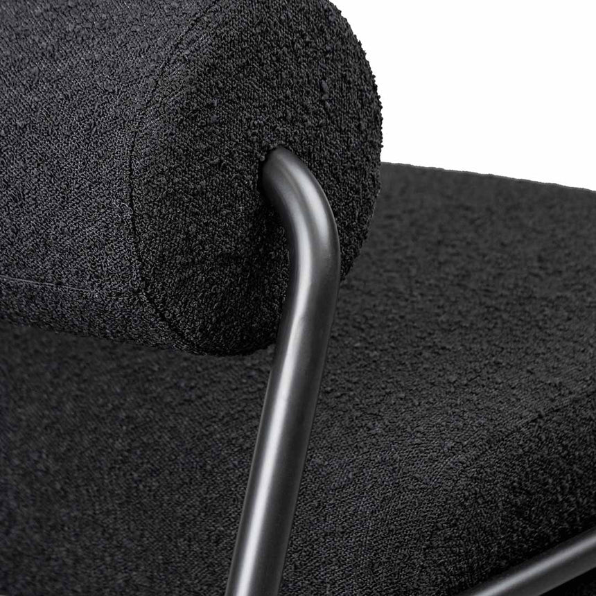 Lounge Chair - Black Boucle