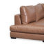 4 Seater Left Chaise Leather Sofa - Caramel Brown