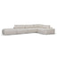 Right Chaise Fabric Sofa - Taupe Beige