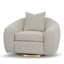 Swivel Armchair - Ash Grey Boucle