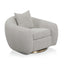 Swivel Armchair - Ash Grey Boucle