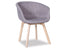 Lonsdale Arm Chair - Natural - Grey Fabric