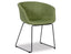 Lonsdale Arm Chair - Black Sled - Green Fabric