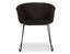 Lonsdale Arm Chair - Black Sled - Black Linen Pad