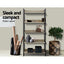 Bookshelf Wooden Display Shelves Bookcase Shelf Storage Metal Wall Black